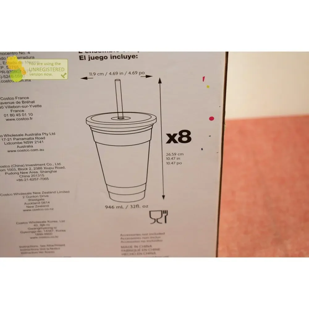 Party Cup Set 32 Oz 8 Piece Set